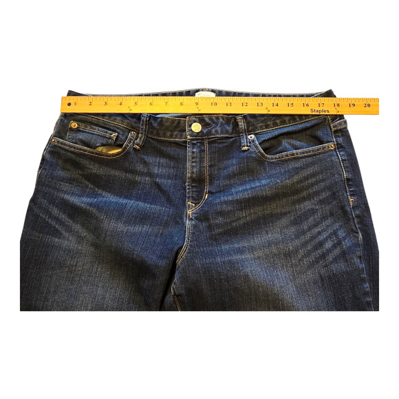 Gap 1969 Jeans Womens 33 Tall Blue Long & Lean Straight Leg Mid-Rise Raw Hem - Picture 10 of 12